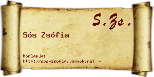 Sós Zsófia névjegykártya